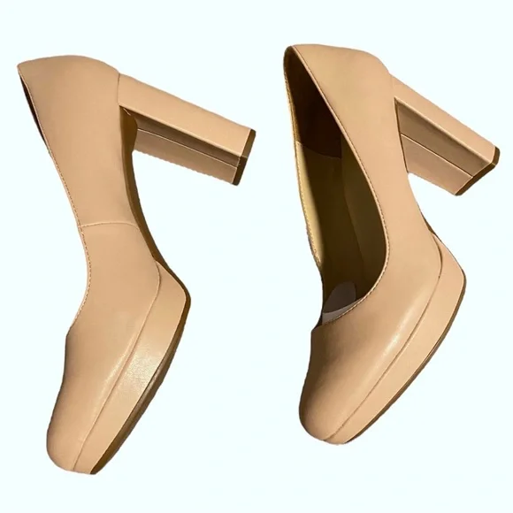 ✨SOLD✨Naturalizer Women’s Berlin Chunky High Heel Platform Pump, Nude/Beige, 10W - Picture 5 of 9